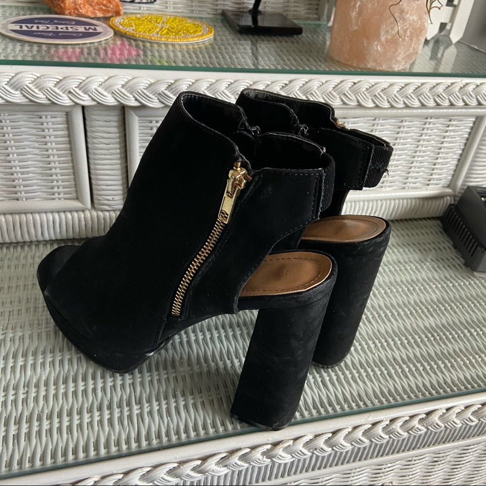 Black high heel boots